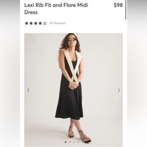 Marine Layer Lexi Rib Fit and Flare Midi Dress